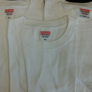 未使用訳あり少々難あり三枚組白無地Tシャツ5942type(Tシャツ/カットソー(半袖/袖なし))