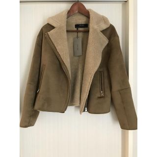 ザラ(ZARA)の新品未使用/ZARA/フェイクムートン/ムートンライダース(ライダースジャケット)