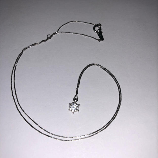 ダイヤ プラチナ ネックレス0.3ct 42cm