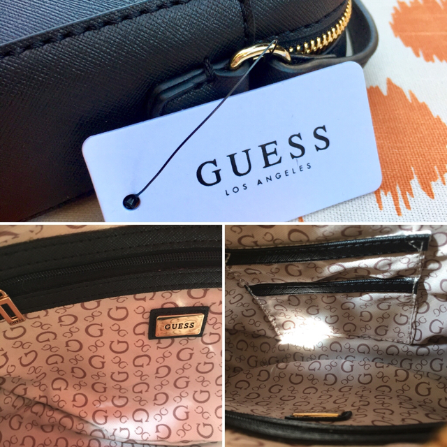GUESS(ゲス)の【新品タグ付】GUESS ブラック ショルダーバッグ レディースのバッグ(ショルダーバッグ)の商品写真