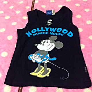 ディズニー(Disney)のミニー★黒トップス(Tシャツ(半袖/袖なし))