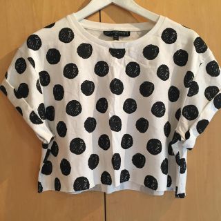 トップショップ(TOPSHOP)のTop Shop New York ドット クロップ Tシャツ トップス(カットソー(半袖/袖なし))