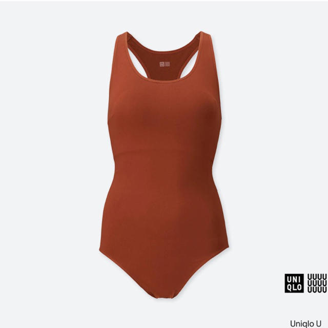 UNIQLO(ユニクロ)の新品 ユニクロ Uniqlo U 水着 シームレススイムワンピース ブラウン レディースの水着/浴衣(水着)の商品写真