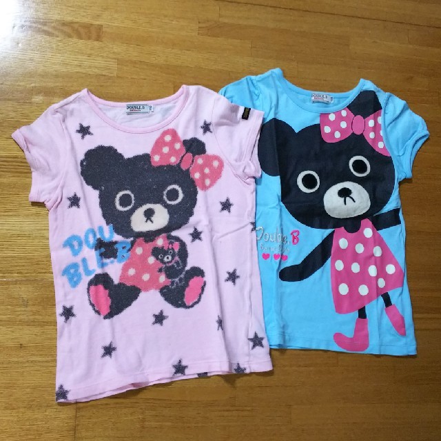 DOUBLE.B(ダブルビー)のダブルB  Tシャツ２枚セット キッズ/ベビー/マタニティのキッズ服女の子用(90cm~)(Tシャツ/カットソー)の商品写真