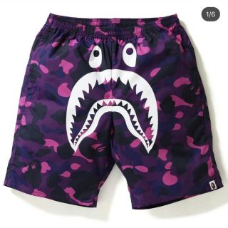 アベイシングエイプ(A BATHING APE)の送料込みsizeL abathingape CAMO SHARK Shorts(ショートパンツ)