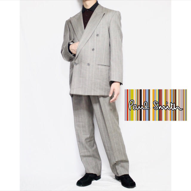 Paul Smith ポールスミス ダブル セットアップスーツ ストライプ M-