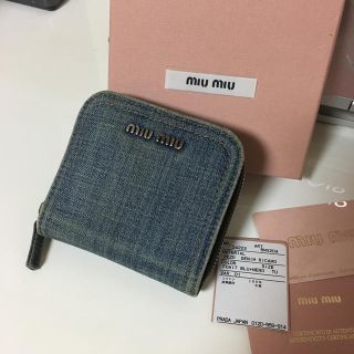 ミュウミュウ(miumiu)のミュウミュウ デニム折りサイフ(財布)