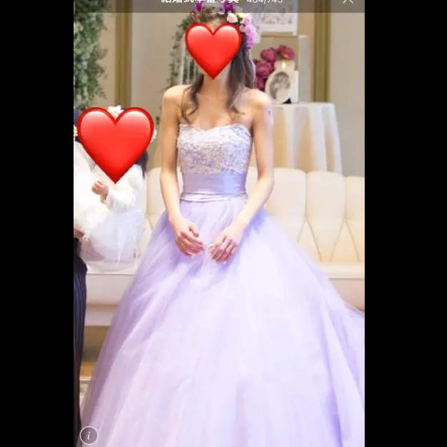紫 カラードレス レディースのフォーマル/ドレス(ウェディングドレス)の商品写真
