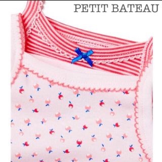 プチバトー(PETIT BATEAU)の新品 プチバトー ピコレースミラレ&キャミソールボディ 24m/86cm(肌着/下着)