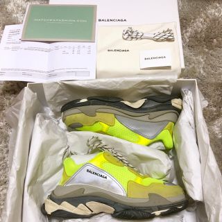 バレンシアガ(Balenciaga)の100%正規品 早い者勝ちバレンシアガ トリプルs ネオンイエロー 44(スニーカー)