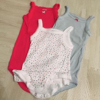 プチバトー(PETIT BATEAU)のプチバトー 18SS カラー&プリントキャミソールボディ 3枚組 24m 新品(肌着/下着)