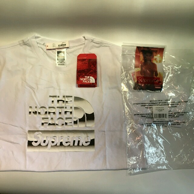 Supreme north face Tシャツ L