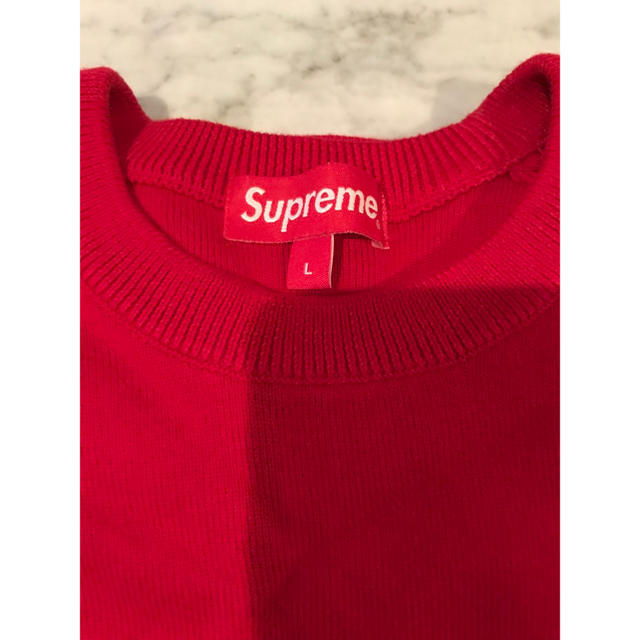 Supreme(シュプリーム)の18ss Supreme Striped Raglan Sweater Red メンズのトップス(ニット/セーター)の商品写真