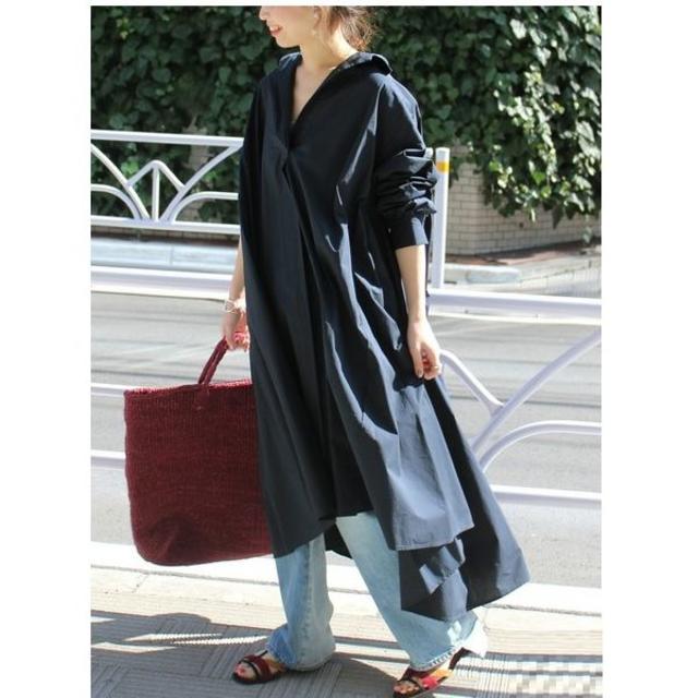 ジャーナルスタンダード タイプライター スキッパーカラーAラインワンピース