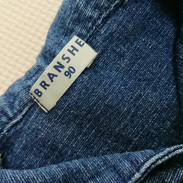 Branshes(ブランシェス)のデニムワンピースチュニック90㎝ キッズ/ベビー/マタニティのキッズ服女の子用(90cm~)(ワンピース)の商品写真