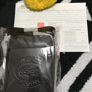 Supreme - supreme LACOSTE ショルダーバッグ 黒 ラコステ