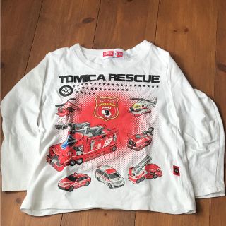 エドウィン(EDWIN)のEDWIN×トミカ 白コラボロンT 100cm＊中古(Tシャツ/カットソー)