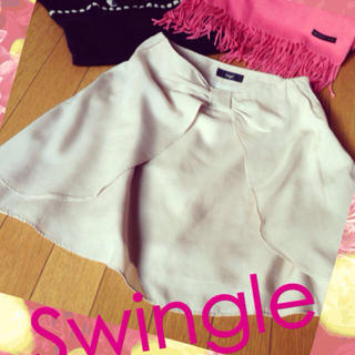 スウィングル(Swingle)のSwingle☆2wayリボンスカート(ひざ丈スカート)