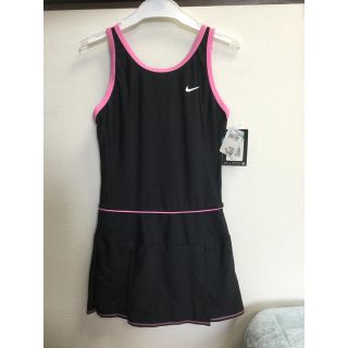 ナイキ(NIKE)の新品・ナイキ女児用水着・黒/ピンクライン・サイズ１７０(水着)