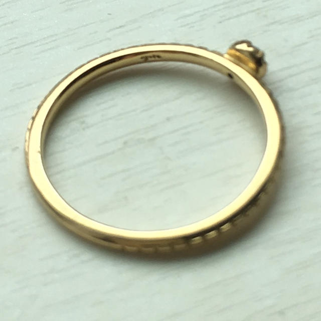 agete(アガット)のアガットゴールドダイヤモンドリング9号 18金 レディースのアクセサリー(リング(指輪))の商品写真