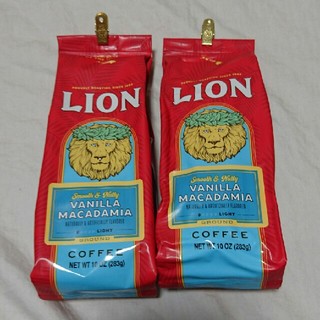 ライオン(LION)の283g×2 新パッケージ ライオンコーヒー バニラマカダミア 挽いてある豆  (コーヒー)