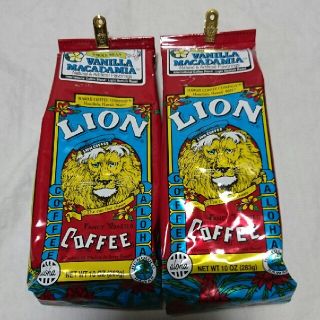 ライオン(LION)の283g×2  豆 ライオンコーヒー  バニラマカダミア 挽いてない豆(コーヒー)