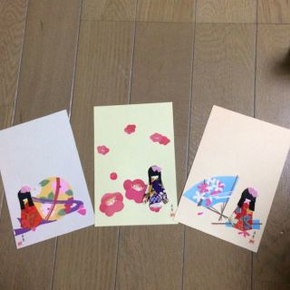 千代紙人形のはり絵はがきセット(その他)