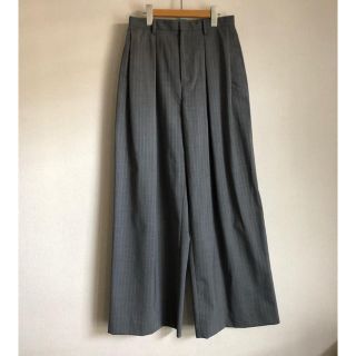 スピックアンドスパン(Spick & Span)の【美品】Spic＆Span  タック入りワイドパンツ(カジュアルパンツ)