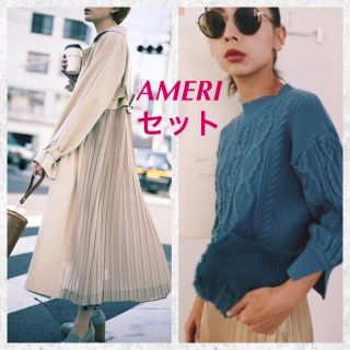 アメリヴィンテージ(Ameri VINTAGE)のAMERIバックプリーツトレンチ(トレンチコート)