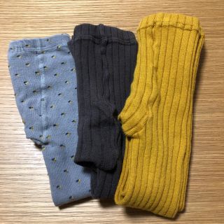 ザラキッズ(ZARA KIDS)のZARA baby しまむら リブタイツ 3点セット(靴下/タイツ)