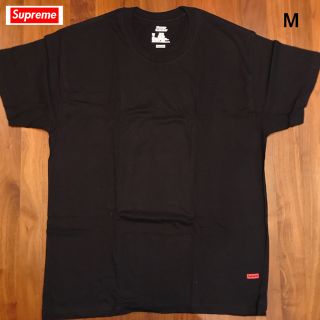 シュプリーム(Supreme)の人気の定番　Suprem×Hanes 　黒　Mサイズ 　１枚　新品(Tシャツ/カットソー(半袖/袖なし))