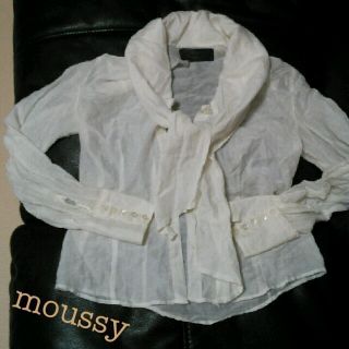 マウジー(moussy)の春夏♡moussy♡透けシャツブラウス白(シャツ/ブラウス(長袖/七分))