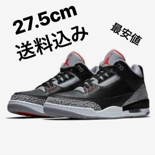 ナイキ(NIKE)の込 air jordan 3 black cement    (スニーカー)