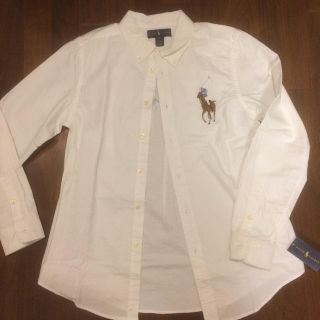 ラルフローレン(Ralph Lauren)の☆新品未使用☆ ラルフローレン 長袖シャツ 白 メンズ L(シャツ)