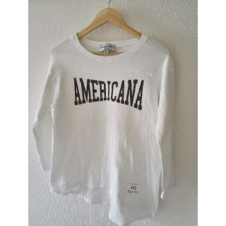 アメリカーナ(AMERICANA)のアメリカーナ　ロング　Tシャツ　コットン(Tシャツ(長袖/七分))