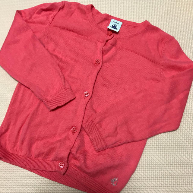 PETIT BATEAU(プチバトー)の【美品】プチバトー コットンカーディガン 24m 86cm キッズ/ベビー/マタニティのキッズ服女の子用(90cm~)(カーディガン)の商品写真