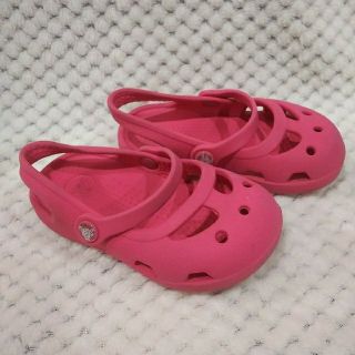 クロックス(crocs)のcrocs ★ C6 ホットピンク(サンダル)