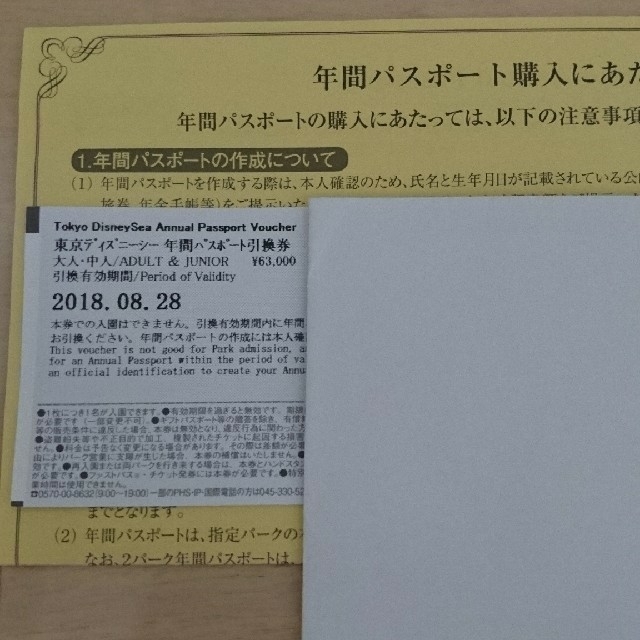 最短出荷商品 Disney ディズニーシー 年間パスポート 引換券の ウトレット 値段 Littleshopp Com