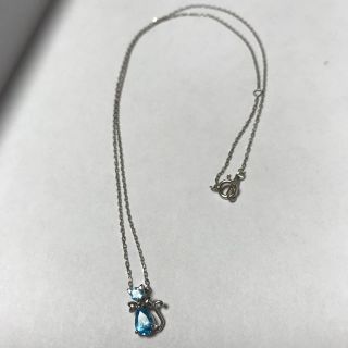 ジュエリーツツミ(JEWELRY TSUTSUMI)の☆あやネコ様専用☆ツツミ ネックレス K10 ホワイトゴールド ブルートパーズ(ネックレス)