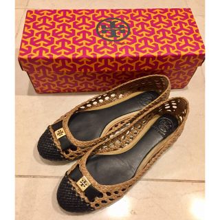 美品 トリーバーチ 革メッシュ フラットシューズ | corumsmmmo.org.tr