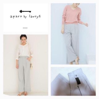 アパートバイローリーズ(apart by lowrys)の新品 春色 ワイドパンツ ♪。(カジュアルパンツ)