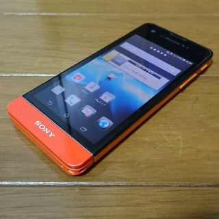 美中古品 SO-05D Xperia SX オレンジ(スマートフォン本体)