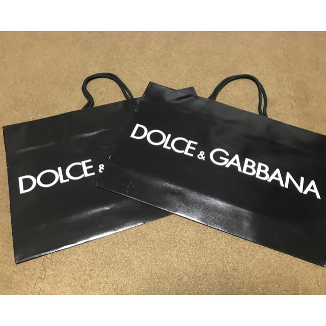 DOLCE&GABBANA(ドルチェアンドガッバーナ)のドルチェ&ガッバーナ ショップ袋 2枚セット ショッパー 紙袋 メンズのバッグ(その他)の商品写真