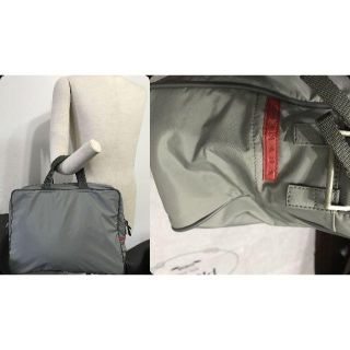 プラダ(PRADA)の●プラダスポーツ２層ボストンバッグビジネスバッグスクエア赤タグ収納10●良美(ビジネスバッグ)