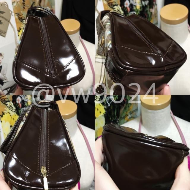 Vivienne Westwood(ヴィヴィアンウエストウッド)の希少 マックマラタータン ポーチ ベージュ エナメルオーブボタン レディースのファッション小物(ポーチ)の商品写真