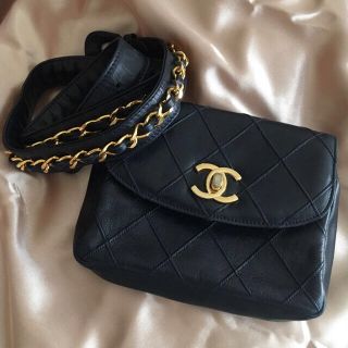 シャネル(CHANEL)のシャネル　ラムスキン　マトラッセ　チェーン　ウェストバッグ　最終値下げ(ボディバッグ/ウエストポーチ)