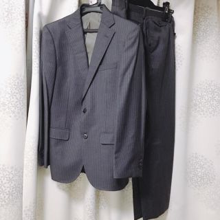 スーツカンパニー(THE SUIT COMPANY)の美品★ スーツカンパニー上下スーツ グレー ストライプ M ウール(セットアップ)