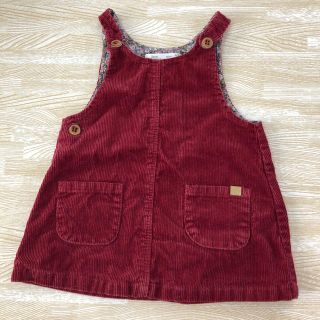 ザラキッズ(ZARA KIDS)のZARA ベビー ジャンパースカート 赤(ワンピース)