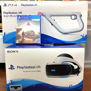 プレイステーションヴィーアール(PlayStation VR)の【保証有り】PlayStation VR本体とFARPOINT &コントローラー(家庭用ゲーム機本体)