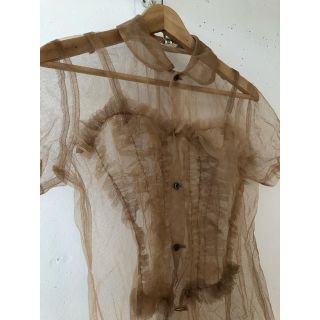 コムデギャルソン(COMME des GARCONS)のコムデギャルソンCOMME des GARÇONS フロントフリル半袖ブラウス(シャツ/ブラウス(半袖/袖なし))